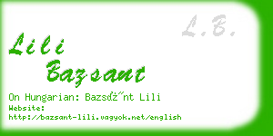 lili bazsant business card